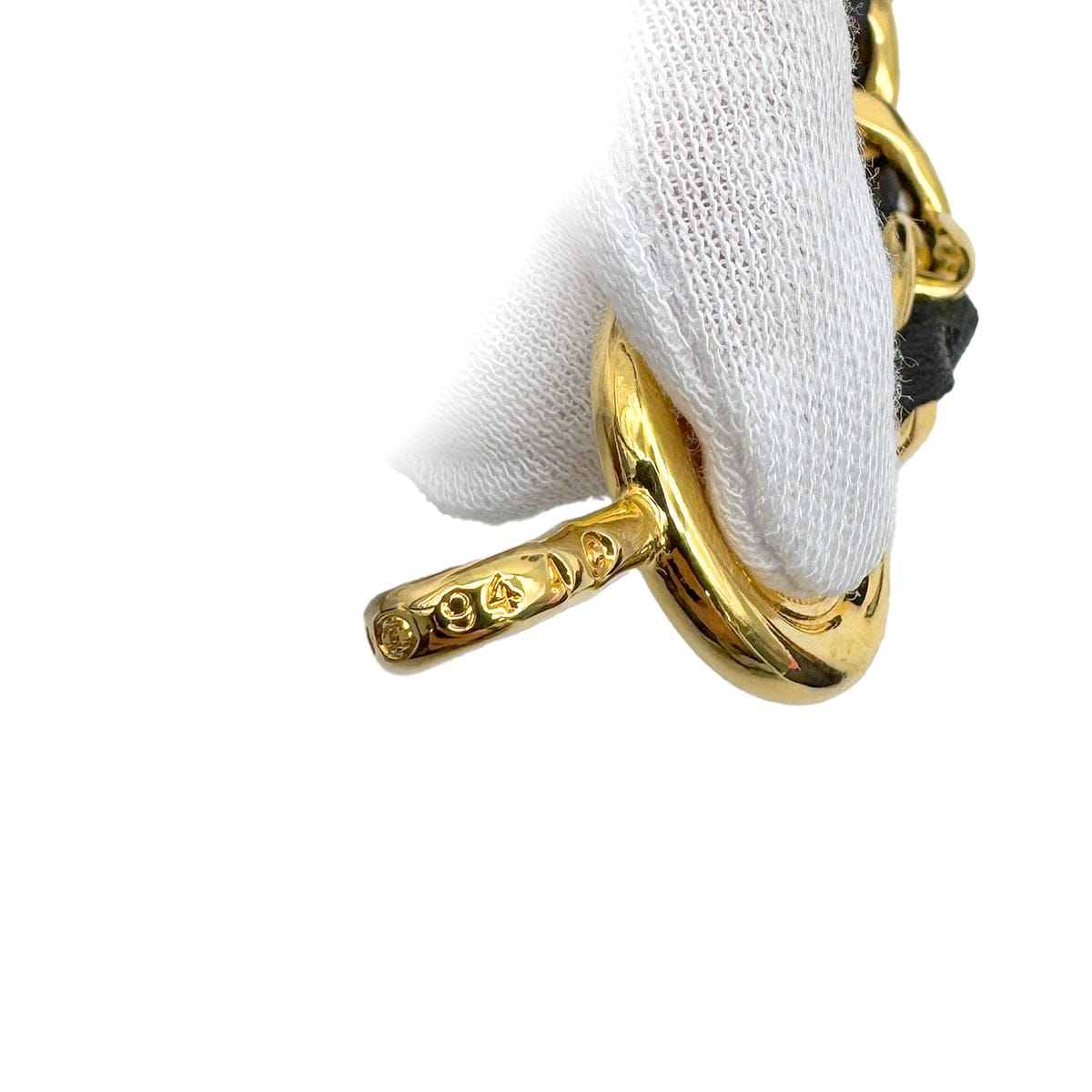 PURPOSE CHANEL VINTAGE CHAIN BELT LEATHER COCOMARK ACCESSORY 94A 90308355