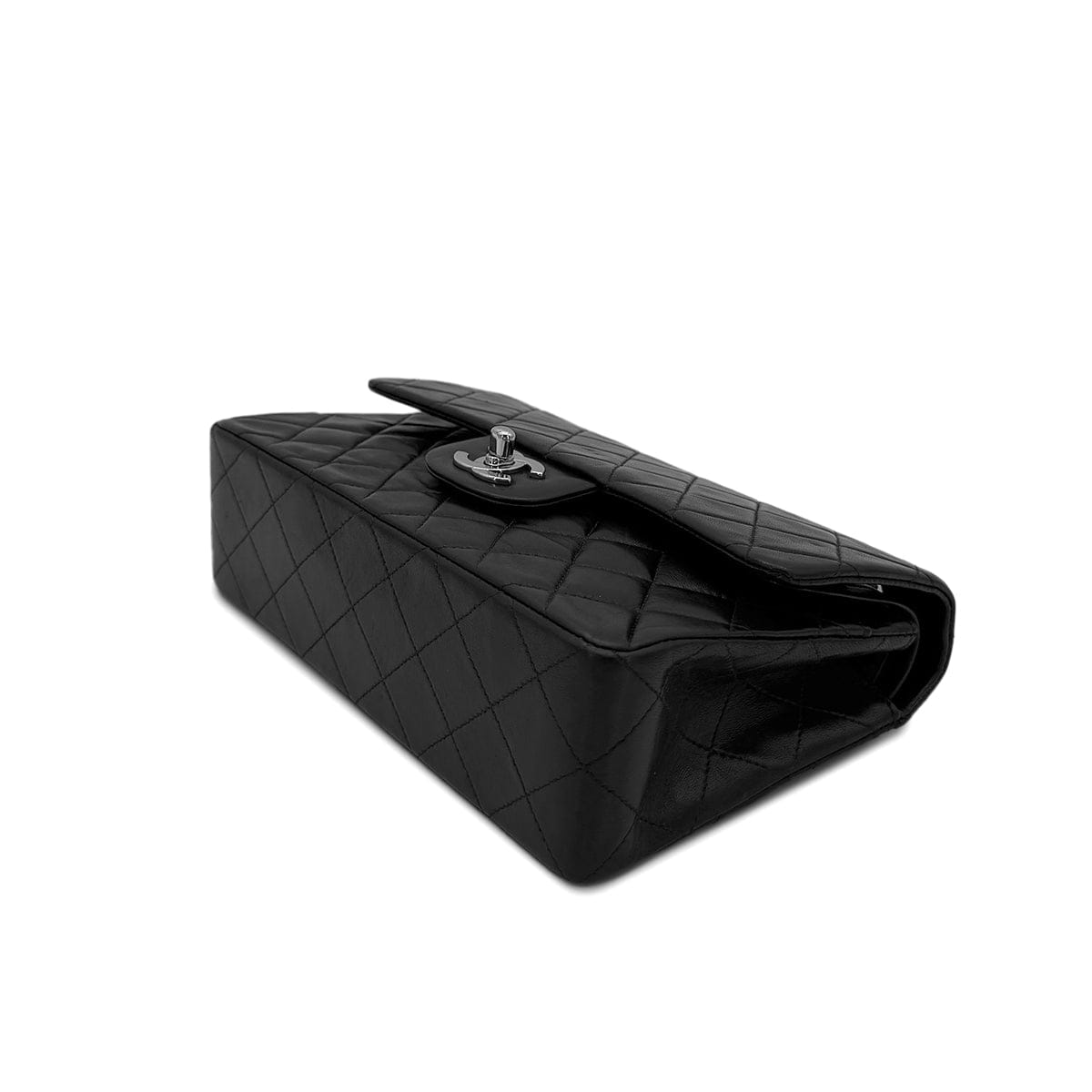 PURPOSE CHANEL VINTAGE CLASSIC FLAP SMALL CHAIN SHOULDER BAG BLACK LAMB SKIN 90288002