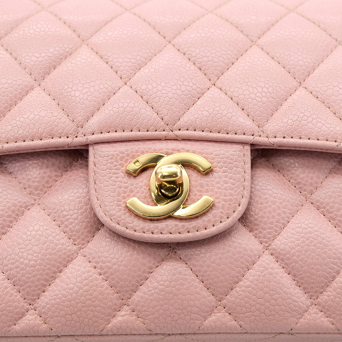 PURPOSE CHANEL VINTAGE CLASSIC FLAP SMALL CHAIN SHOULDER BAG PINK CAVIAR SKIN 90301012