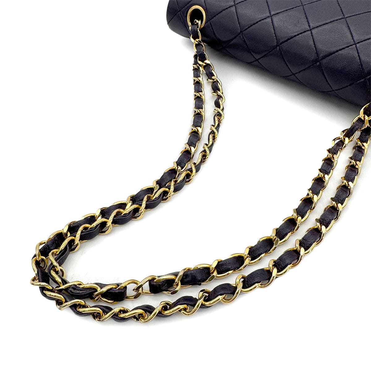 PURPOSE CHANEL VINTAGE CLASSIC FLAP SMALL CHAIN SHOULDER BAG PURPLE LAMB SKIN 90304982