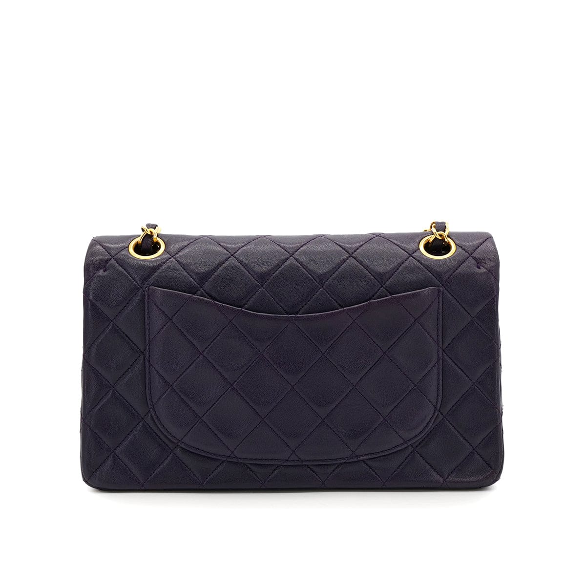 PURPOSE CHANEL VINTAGE CLASSIC FLAP SMALL CHAIN SHOULDER BAG PURPLE LAMB SKIN 90304982