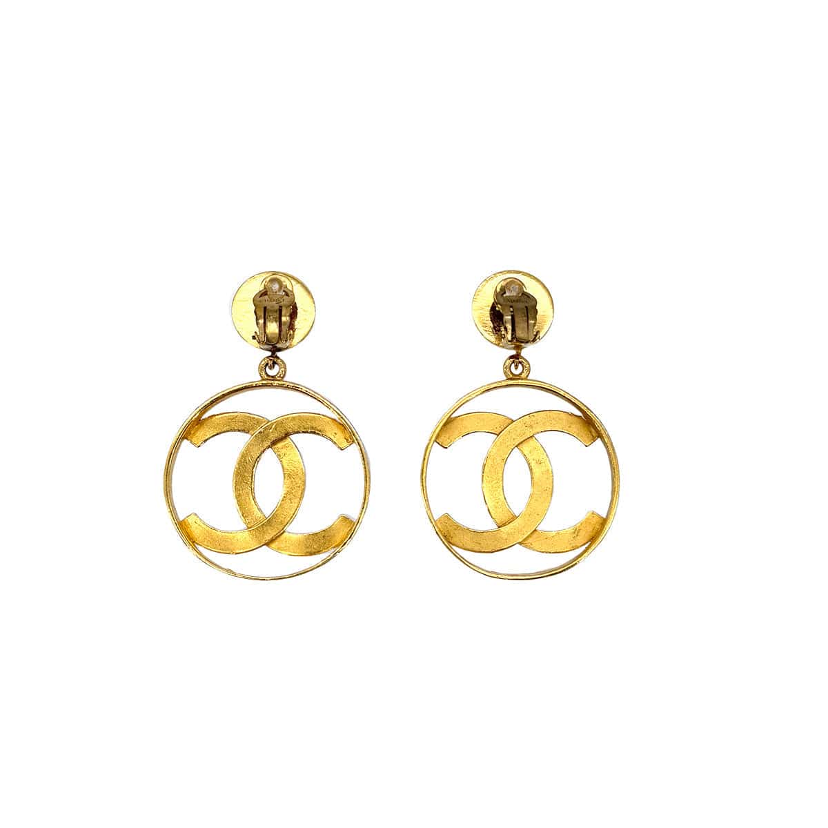 PURPOSE CHANEL VINTAGE EARRINGS BIG COCOMARK ACCESSORY GOLD 90294148