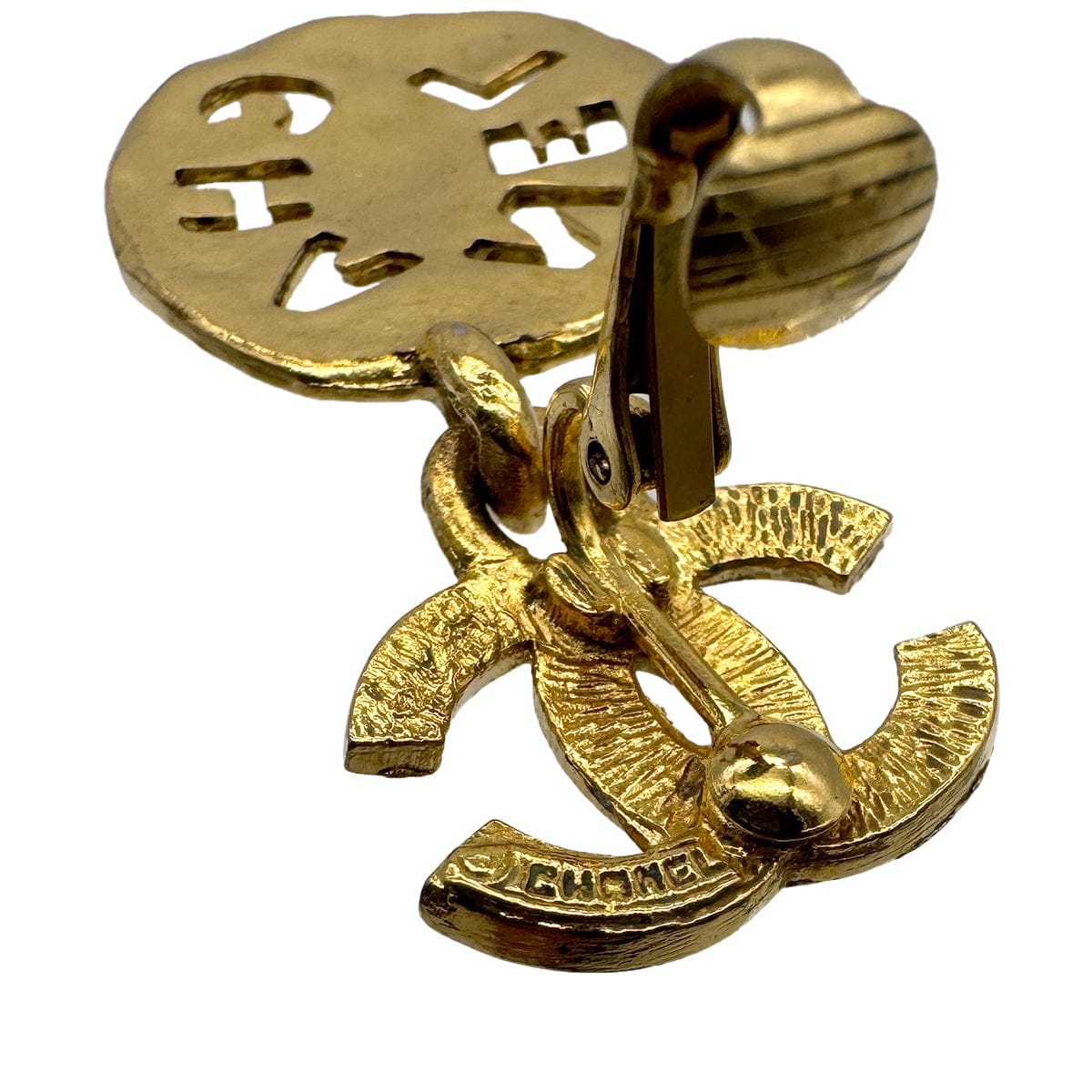 PURPOSE CHANEL VINTAGE EARRINGS COCOMARK LOGO GOLD ACCESSORY 90307377