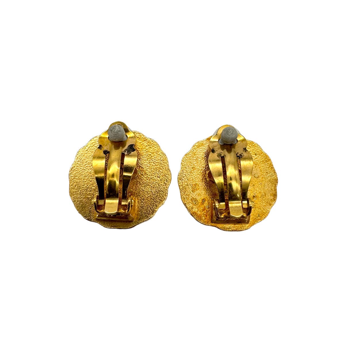 PURPOSE CHANEL VINTAGE EARRINGS COCOMARK ROUND GOLD ACCESSORY 96P 90294829