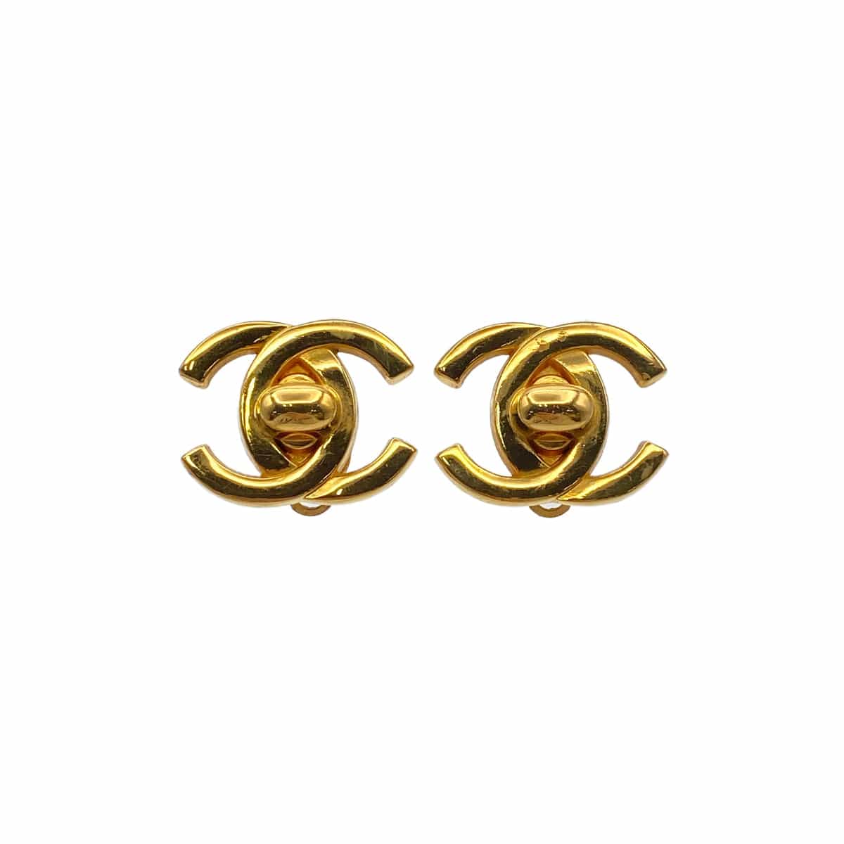 PURPOSE CHANEL VINTAGE EARRINGS TURN LOCK ACCESSORY 95A 90271858