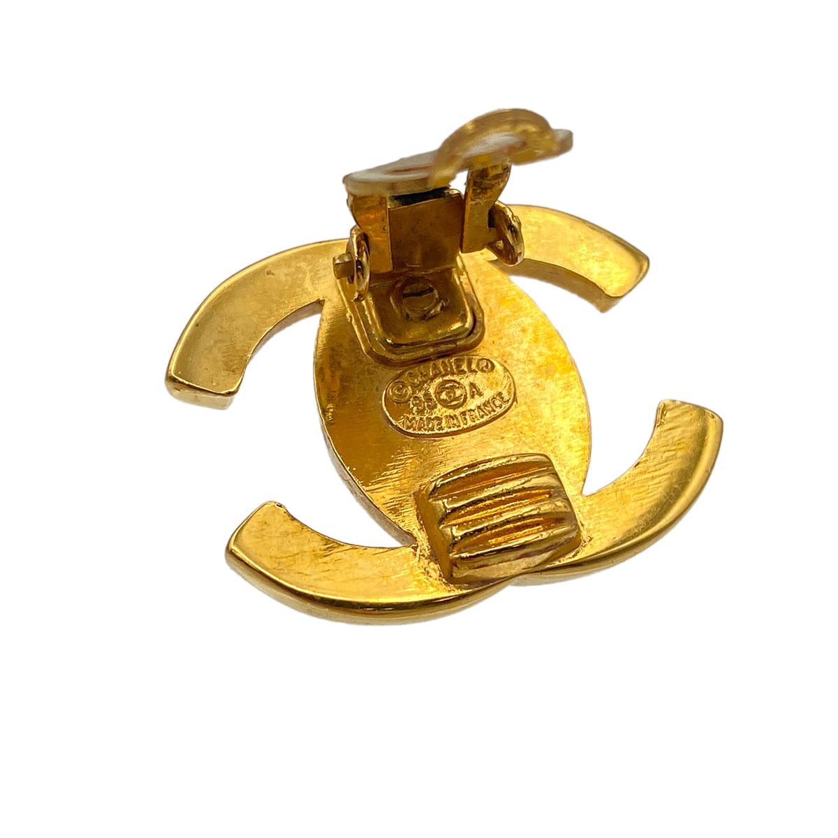 PURPOSE CHANEL VINTAGE EARRINGS TURN LOCK ACCESSORY 95A 90271858