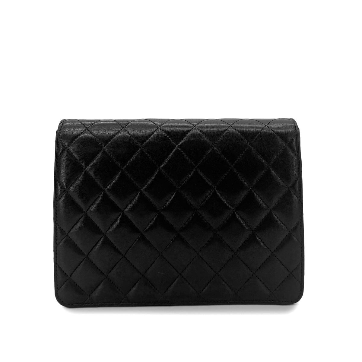 PURPOSE CHANEL VINTAGE MATELASSE CHAIN SHOULDER BAG BLACK LAMB SKIN 90289080