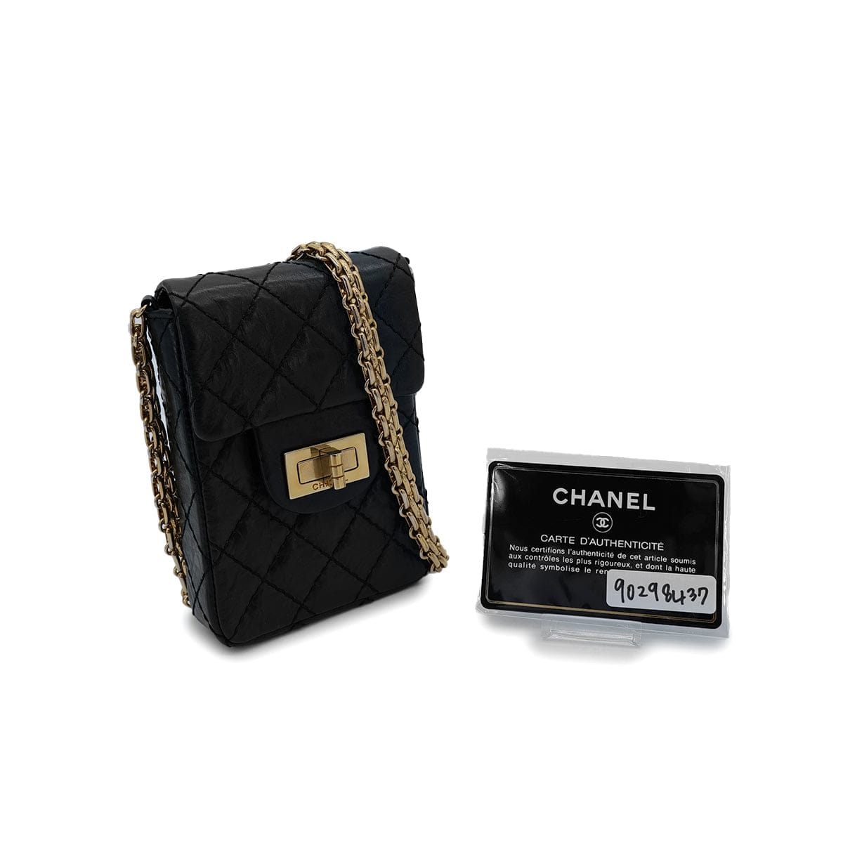 PURPOSE CHANEL VINTAGE MATELASSE CHAIN SHOULDER BAG BLACK LEATHER 90298437