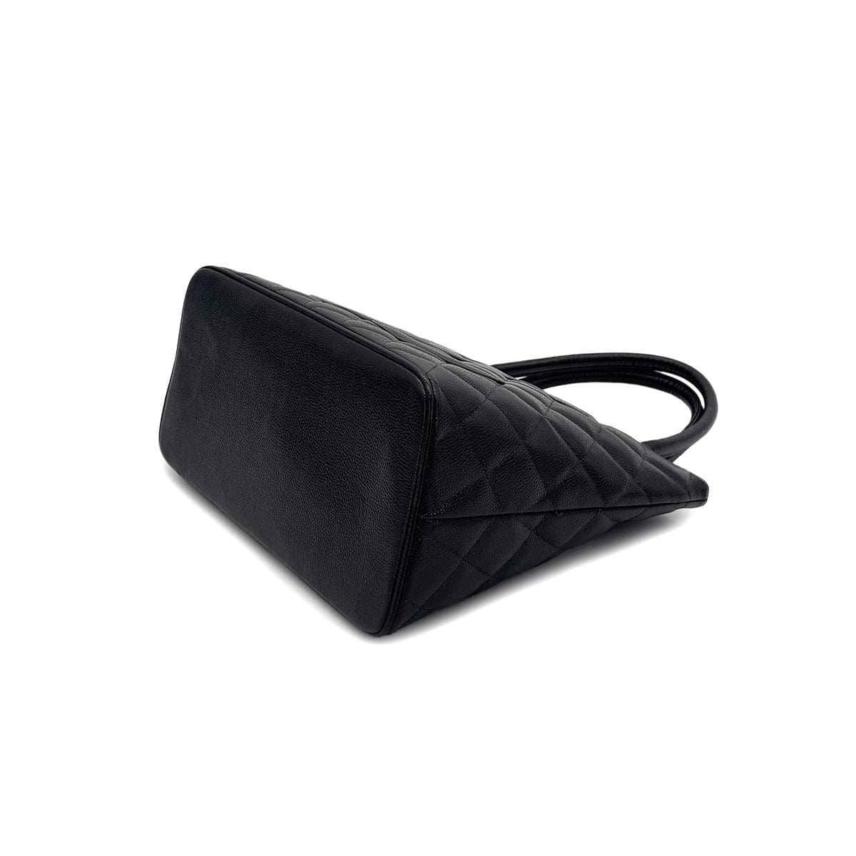 PURPOSE CHANEL VINTAGE MEDALLION TOTE BAG BLACK CAVIAR SKIN 90285148