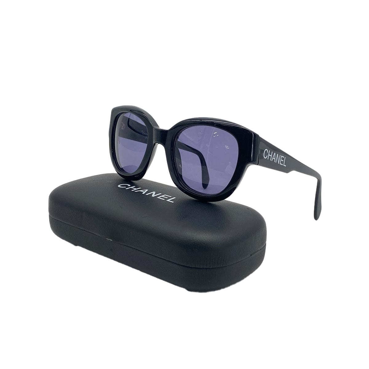 PURPOSE CHANEL VINTAGE SUNGLASSES LOGO BLACK EYEWEAR 90308288