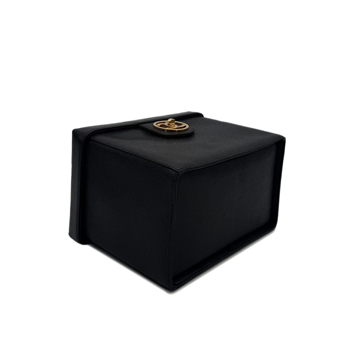 PURPOSE CHANEL VINTAGE TURN LOCK 2WAY VANITY HAND SHOULDER BAG BLACK CAVIAR SKIN 90291379