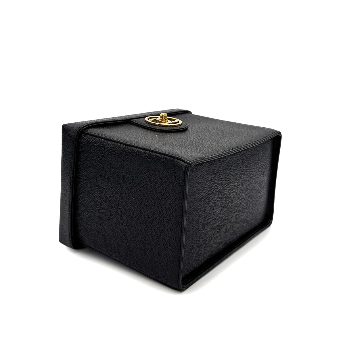 PURPOSE CHANEL VINTAGE VANITY COCOMARK HAND SHOULDER BAG BLACK CAVIAR SKIN 90308353