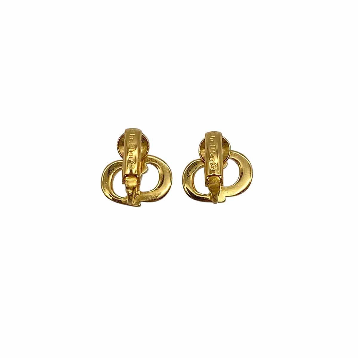 PURPOSE CHRISTIAN DIOR EARRINGS CD LOGO GOLD ACCESSORY 90322202