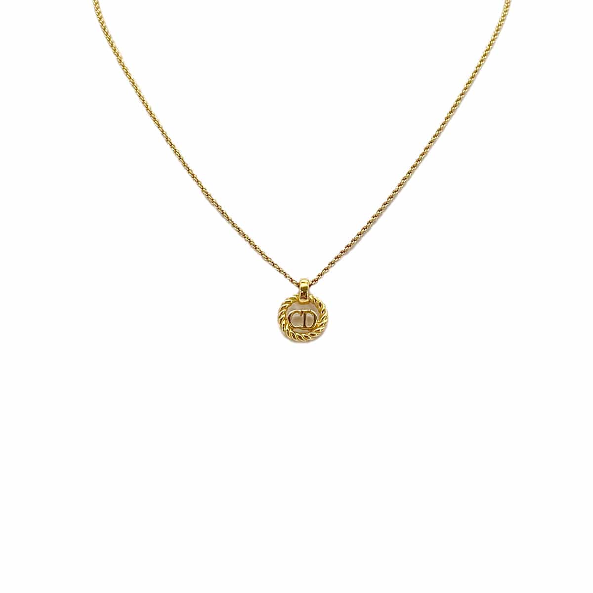 PURPOSE CHRISTIAN DIOR NECKLACE CD LOGO GOLD ACCESSORY 90299098