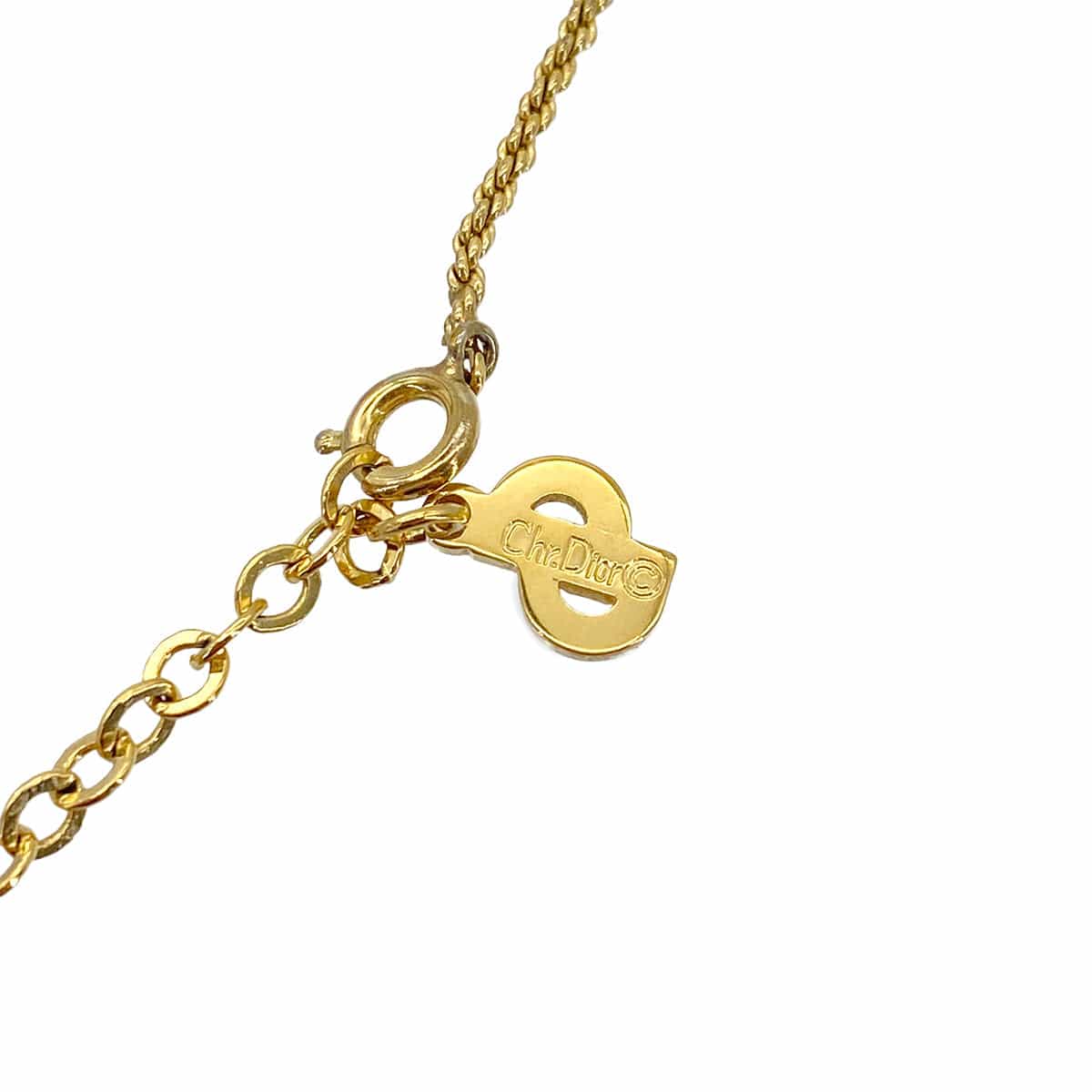 PURPOSE CHRISTIAN DIOR NECKLACE CD LOGO GOLD ACCESSORY 90299098