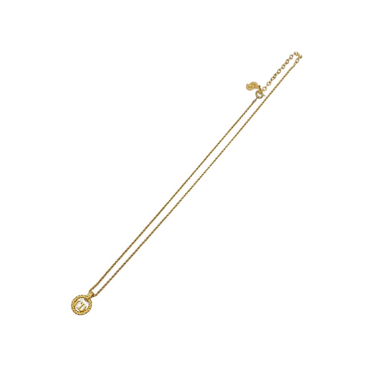 PURPOSE CHRISTIAN DIOR NECKLACE CD LOGO GOLD ACCESSORY 90299098