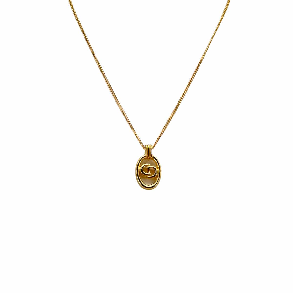 PURPOSE CHRISTIAN DIOR NECKLACE CD LOGO GOLD ACCESSORY 90299324
