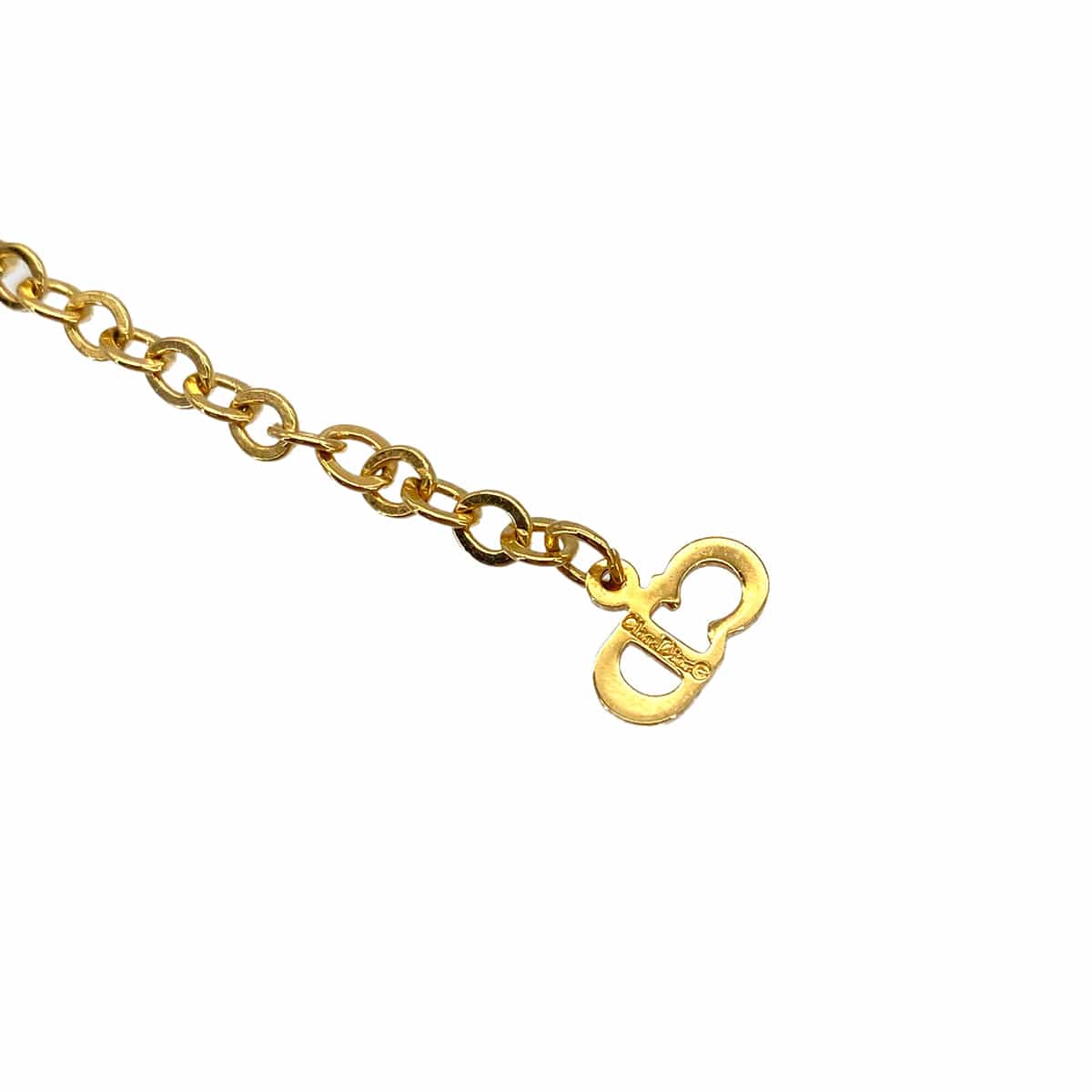 PURPOSE CHRISTIAN DIOR NECKLACE CD LOGO GOLD ACCESSORY 90322200