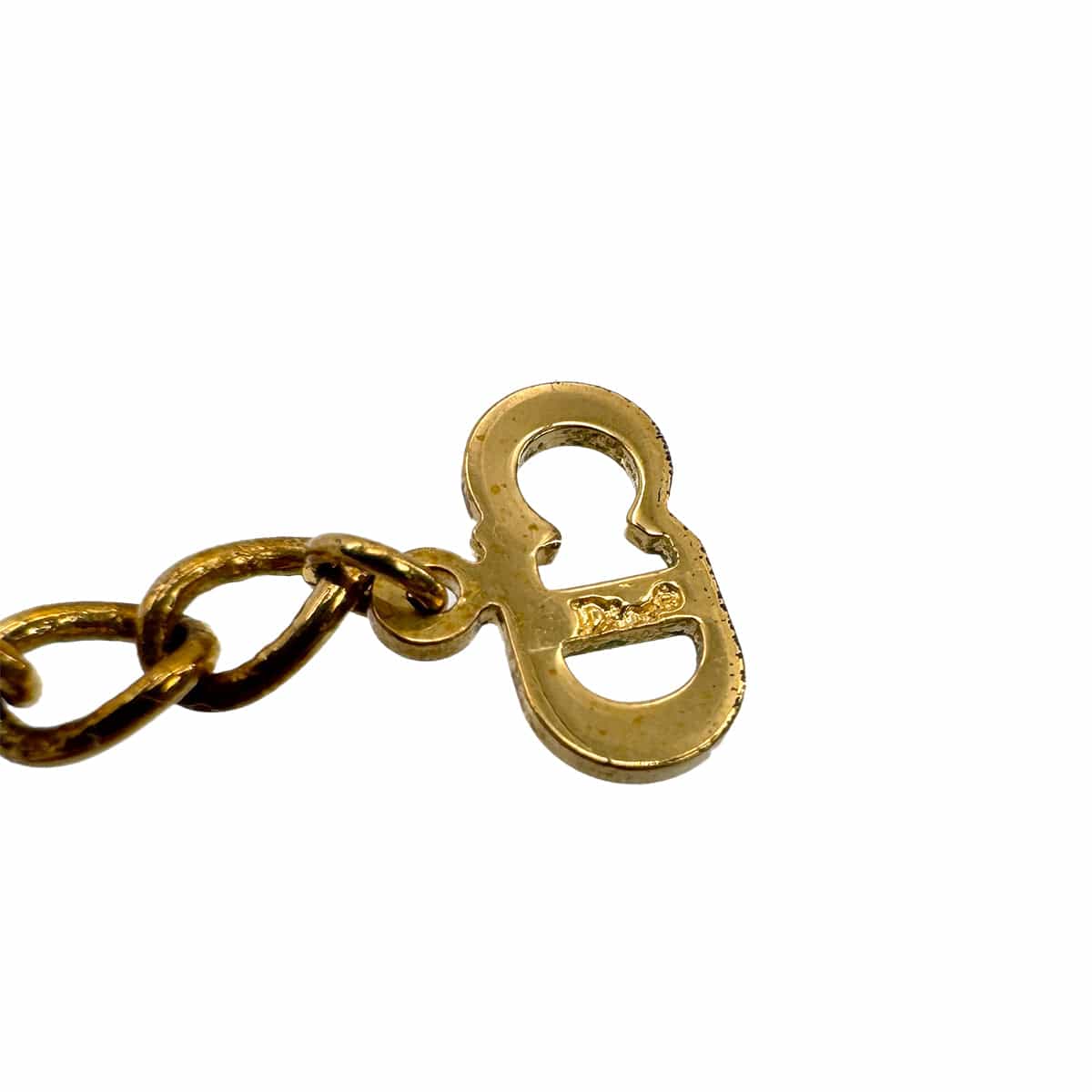 PURPOSE CHRISTIAN DIOR NECKLACE LOGO RHINESTONE GOLD ACCESSORY 90299331