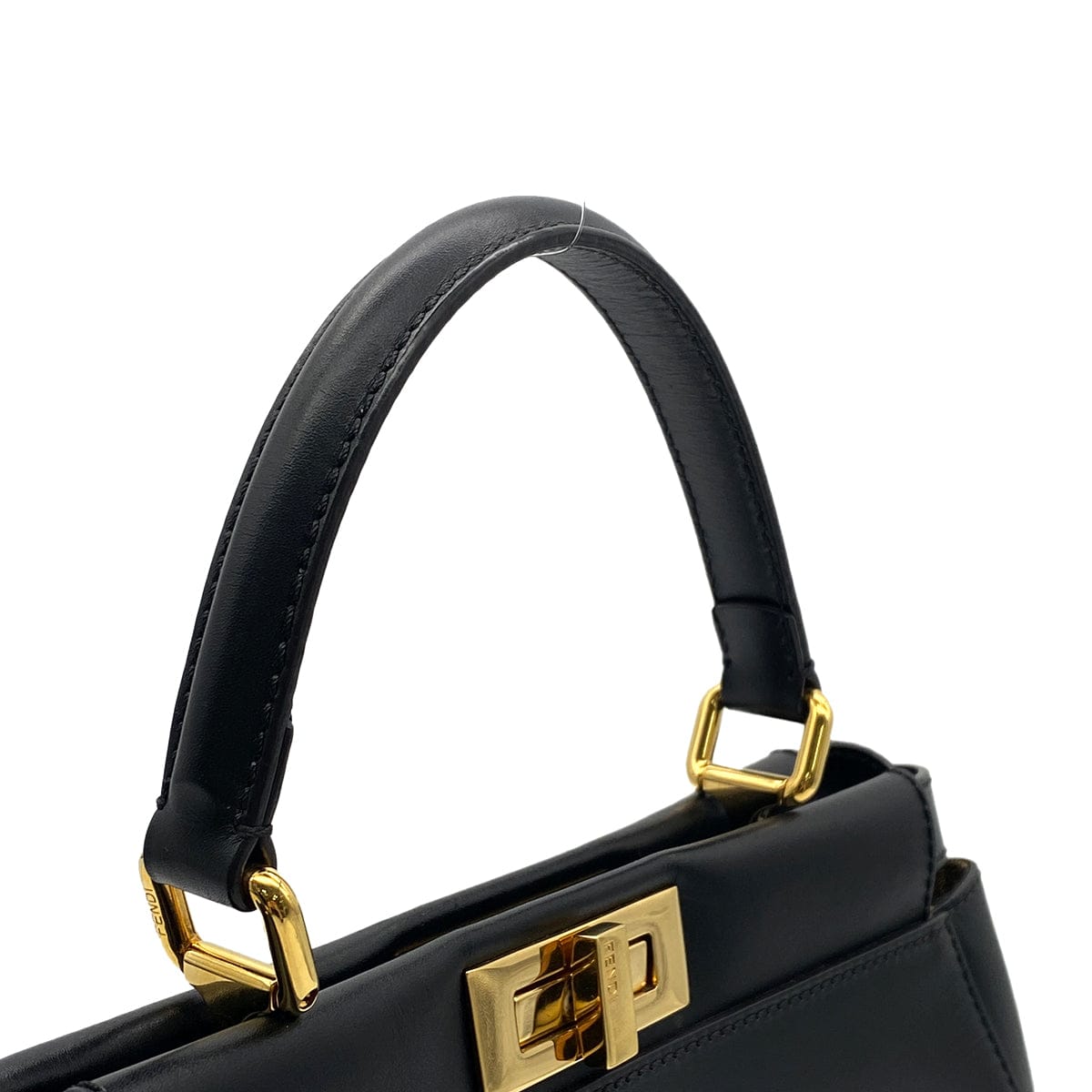 PURPOSE FENDI PEEKABOO REGULAR HAND SHOULDER BAG LEATHER BLACK 8BN226 90304719