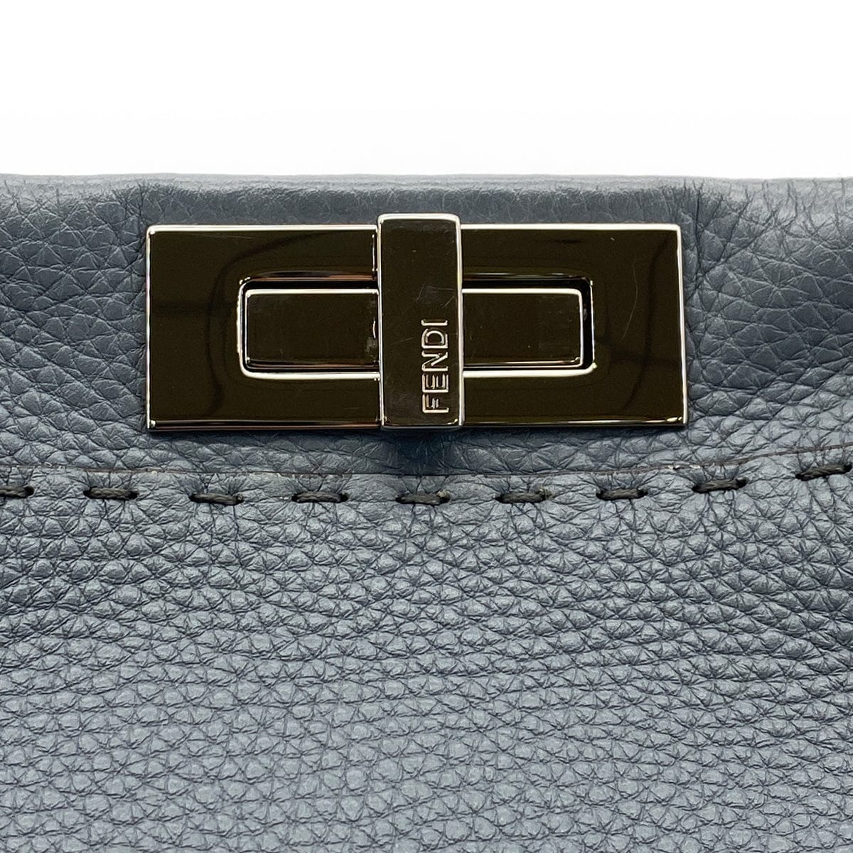 PURPOSE FENDI PEEKABOO REGULAR SELLERIA HAND SHOULDER BAG LEATHER BLUE GRAY 8BN290 90304733