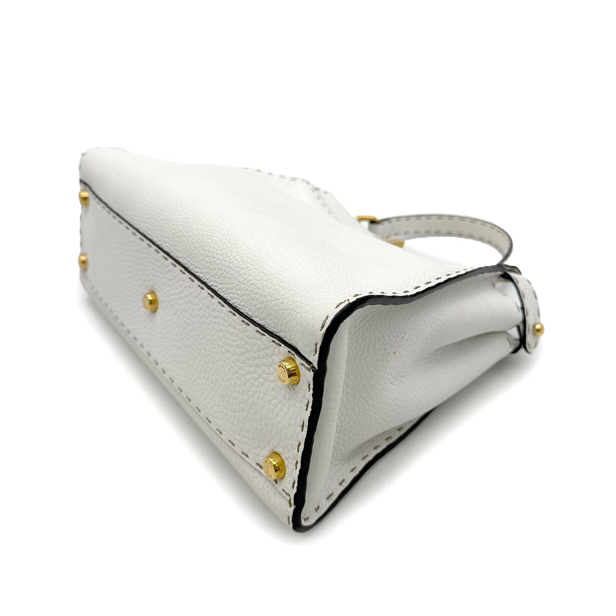 PURPOSE FENDI PEEKABOO REGULAR SELLERIA HAND SHOULDER BAG LEATHER WHITE 8BN290 90305461
