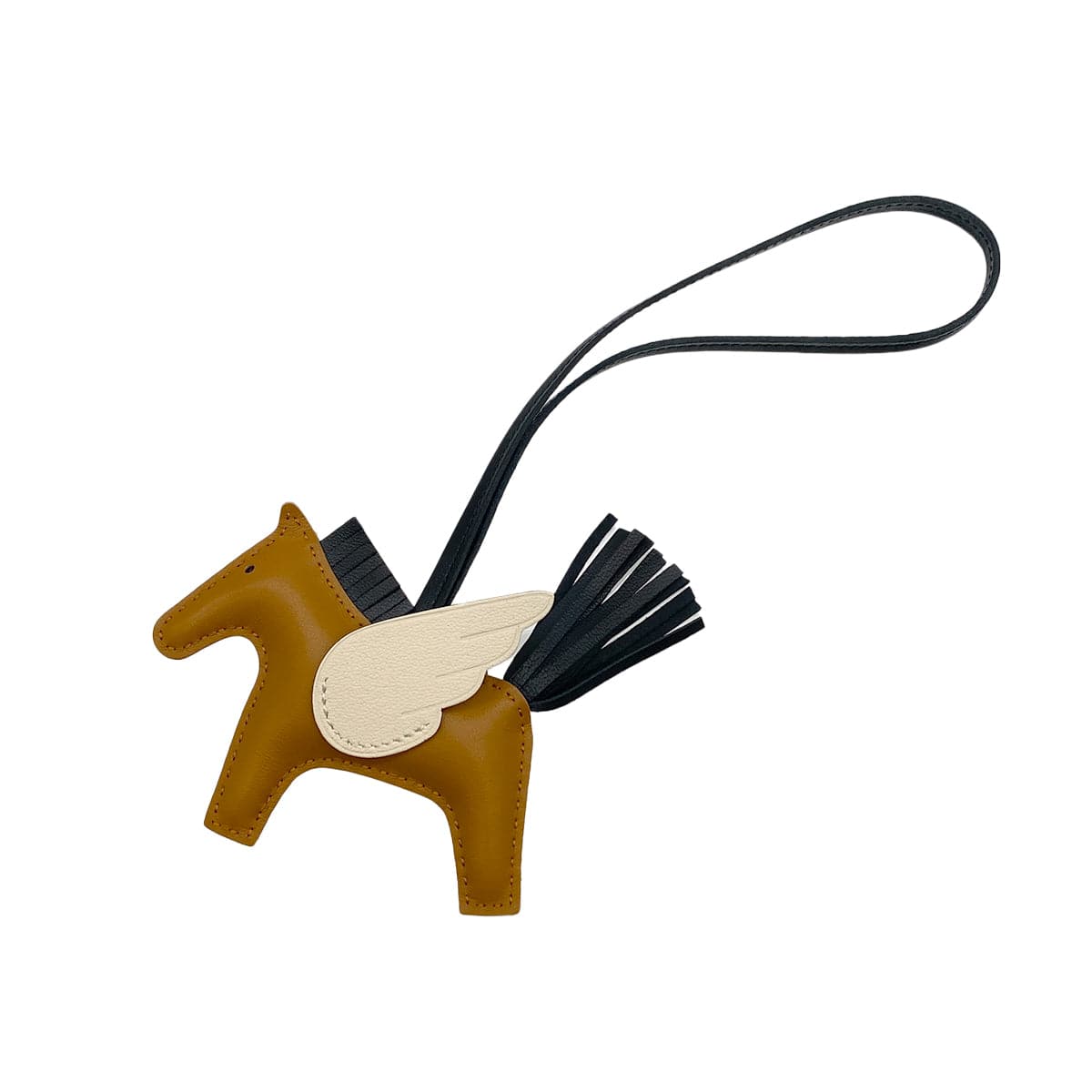 PURPOSE HERMES BAG CHARM RODEO PEGASUS PM CRAIE SESAME BLACK AGNEAU MILO 2025 K STAMP 90327996