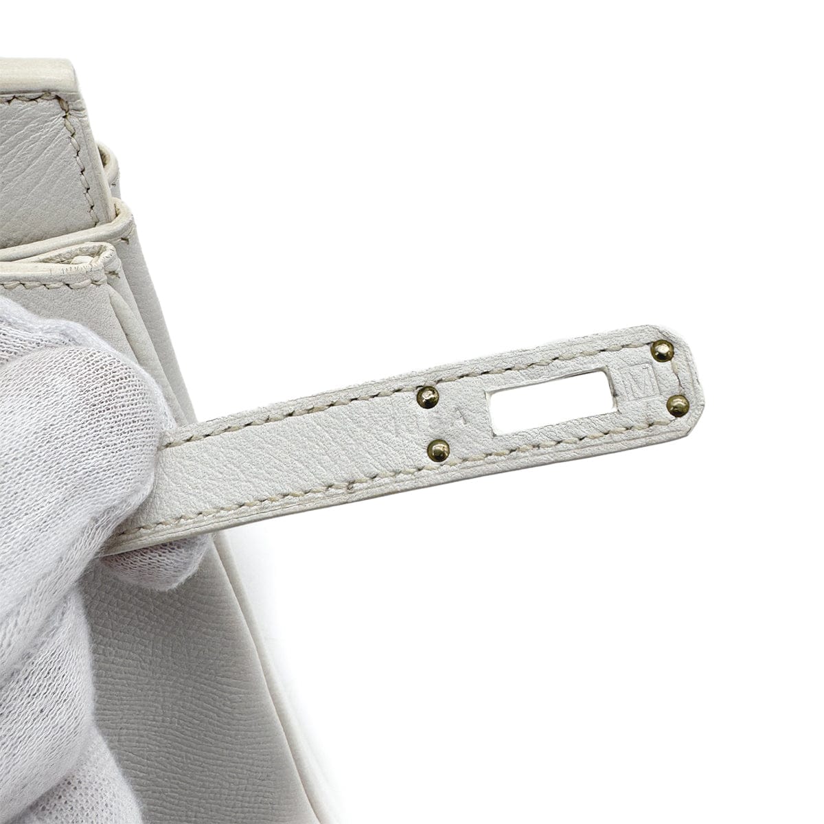 PURPOSE HERMES BIRKIN 25 BLANC VEAU EPSOM HAND BAG 2009 SQUARE M PALLADIUM HARDWARE 90317617