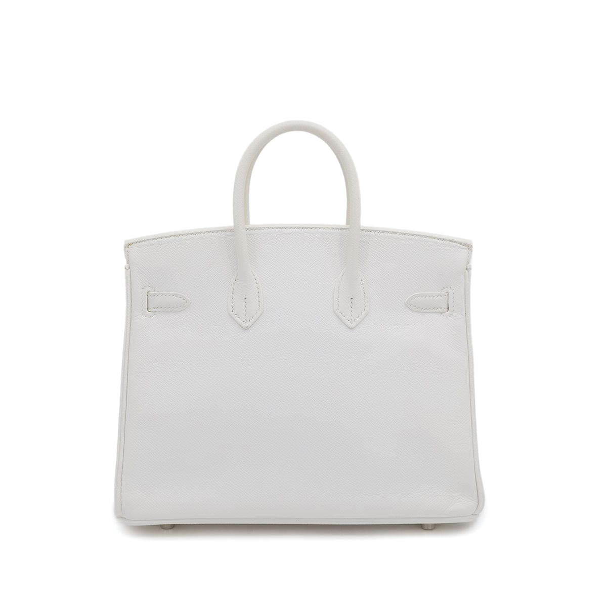 PURPOSE HERMES BIRKIN 25 BLANC VEAU EPSOM HAND BAG 2009 SQUARE M PALLADIUM HARDWARE 90317617
