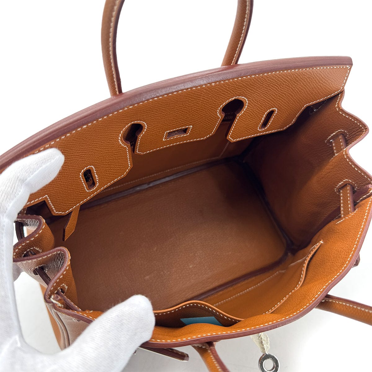 PURPOSE HERMES BIRKIN 25 GOLD EPSOM HAND BAG □M PHW 90304921