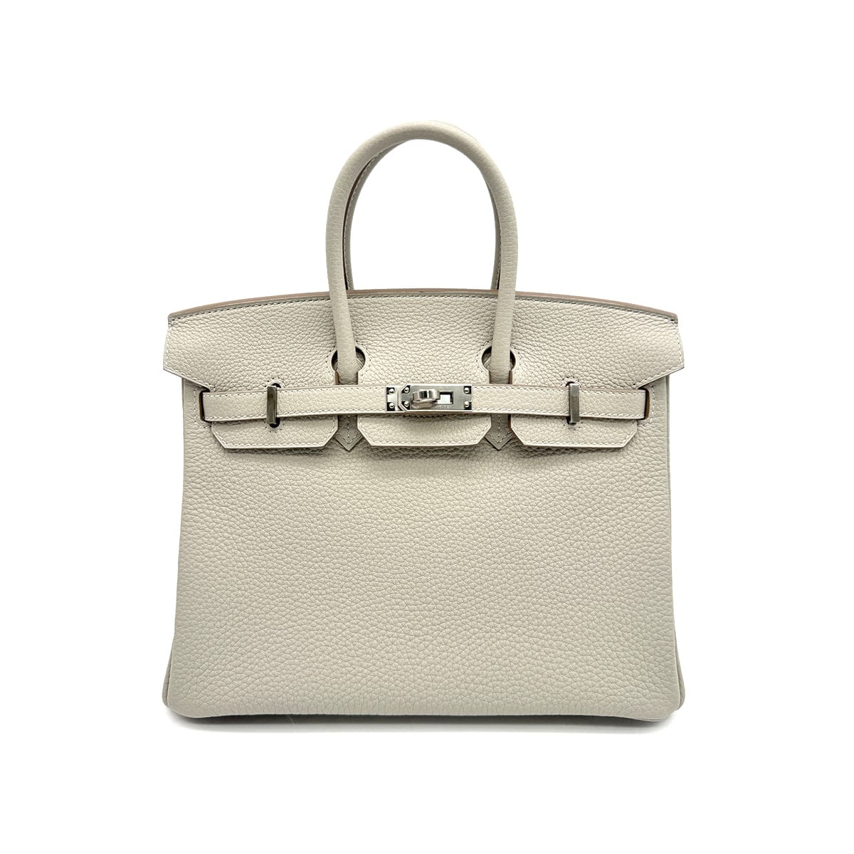 PURPOSE HERMES BIRKIN 25 VERSO GRIS PERLE NATA TOGO HAND BAG 2022 U STAMP PALLADIUM HARDWARE 90327141
