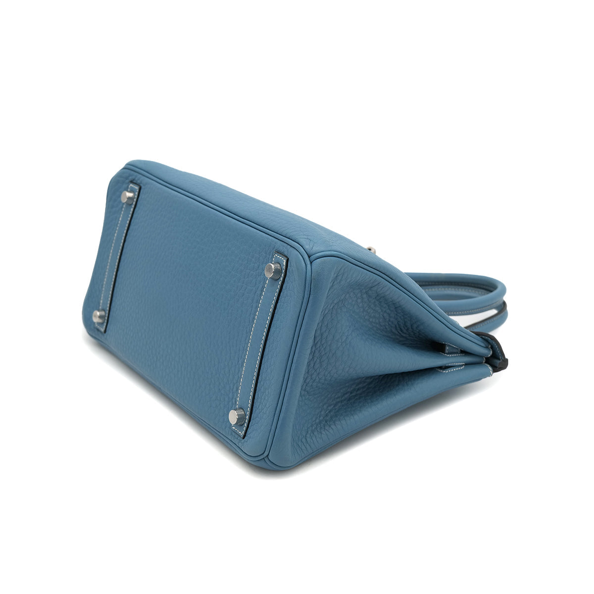 PURPOSE HERMES BIRKIN 30 BLUE JEAN TAURILLON CLEMENCE HAND BAG ▢K SHW 90302641