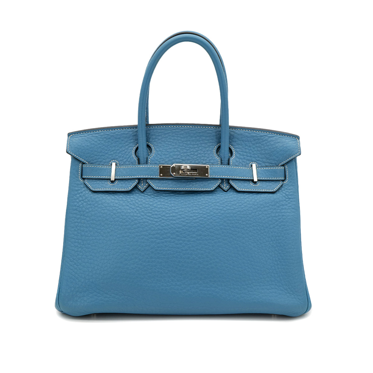 PURPOSE HERMES BIRKIN 30 BLUE JEAN TAURILLON CLEMENCE HAND BAG ▢K SHW 90302641