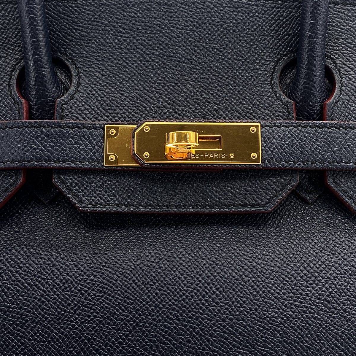 PURPOSE HERMES BIRKIN 30 CONTOUR BULUE INDIGO ROUGE H VEAU EPSOM HAND BAG 2017 A STAMP GOLD HARDWARE 90326203