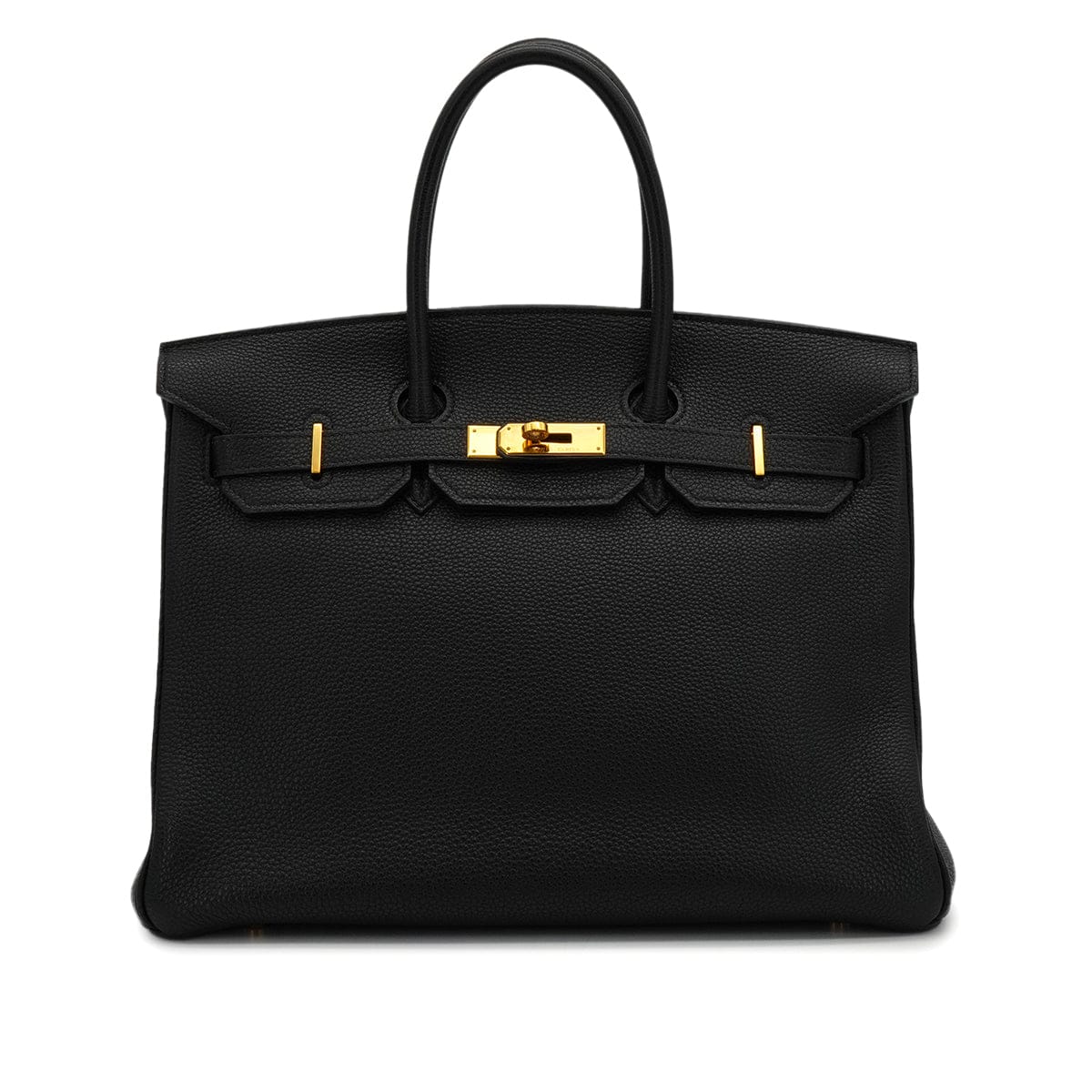 PURPOSE HERMES BIRKIN 35 BLACK TOGO HAND BAG 2003 SQUARE G GOLD HARDWARE 90340160