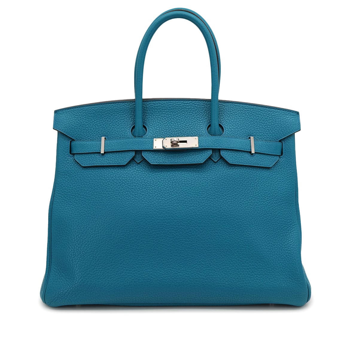 PURPOSE HERMES BIRKIN 35 BLUE IZMIR TAURILLON CLEMENCE HAND BAG 2013 SQUARE Q PALLADIUM HARDWARE 90318521