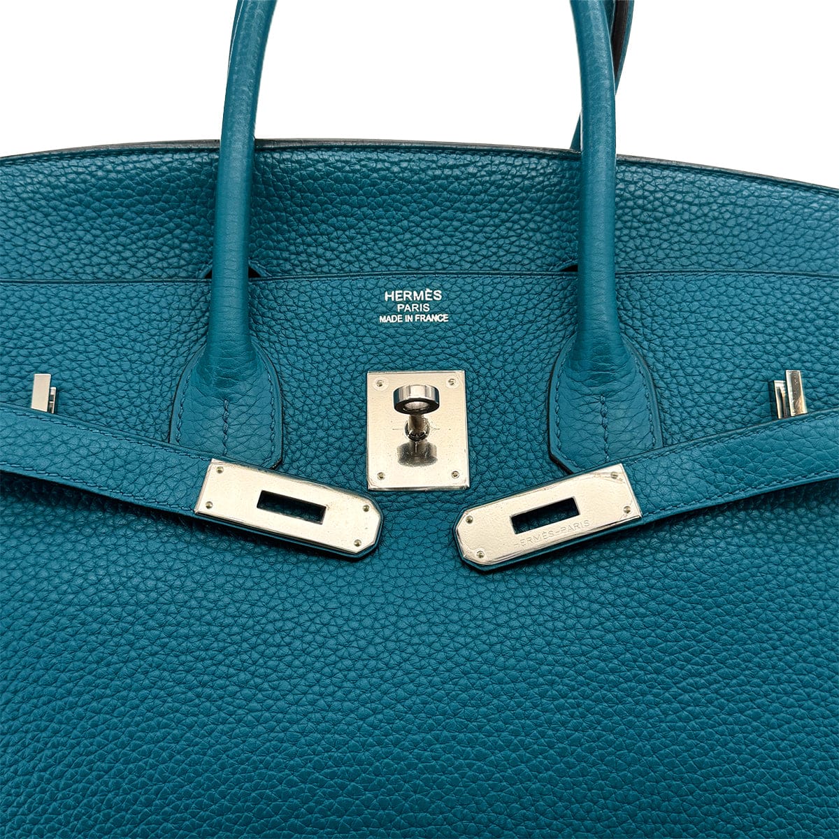 PURPOSE HERMES BIRKIN 35 BLUE IZMIR TAURILLON CLEMENCE HAND BAG 2013 SQUARE Q PALLADIUM HARDWARE 90318521