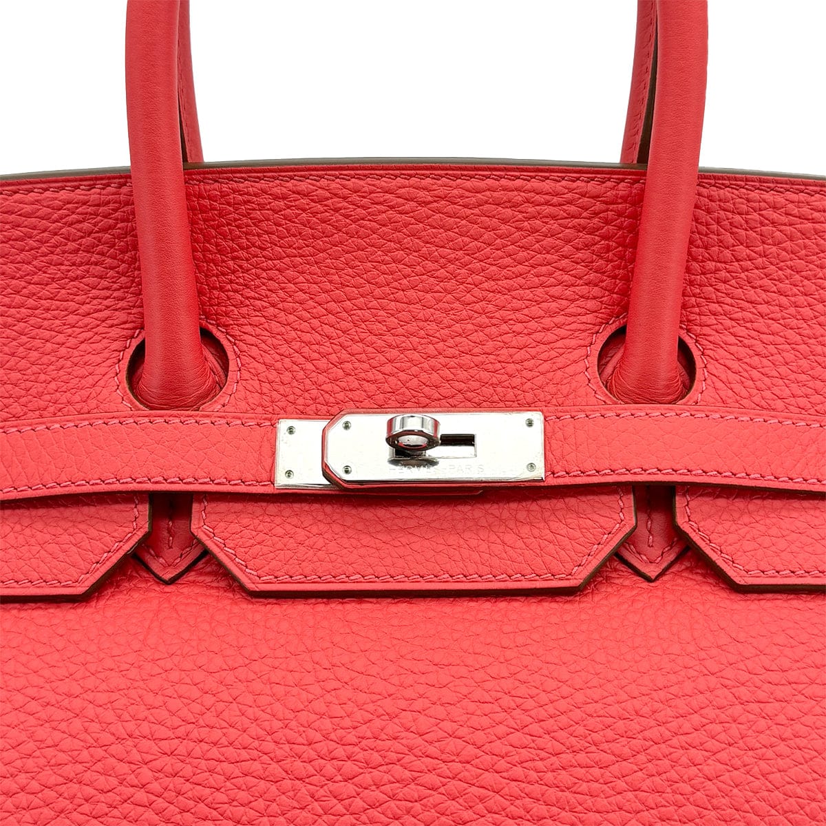 PURPOSE HERMES BIRKIN 35 ROSE JAIPUR TAURILLON CLEMENCE HAND BAG 2012 SQUARE P PALLADIUM HARDWARE 90322917