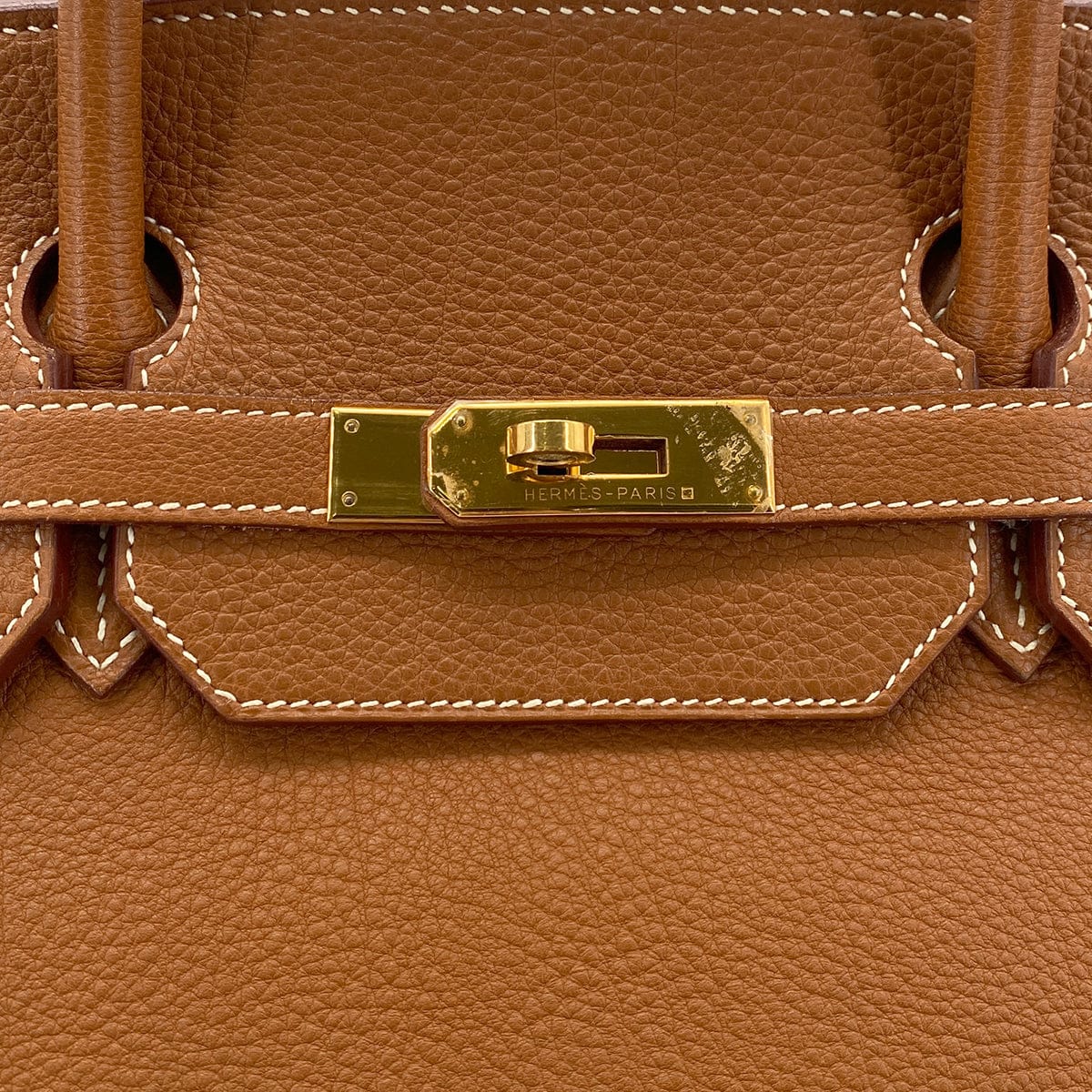 PURPOSE HERMES BIRKIN 40 GOLD TOGO HAND BAG □F GHW 90299553
