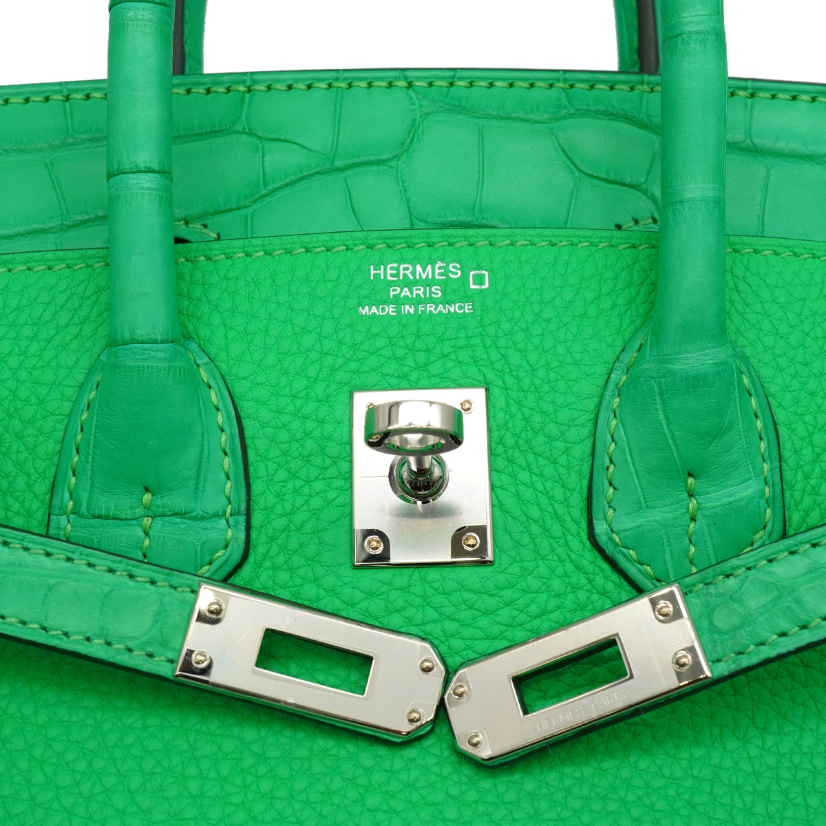 PURPOSE HERMES BIRKIN TOUCH 25 VERT COMICS TOGO ALLIGATOR HAND BAG 2023 B STAMP PALLADIUM HARDWARE 90343413