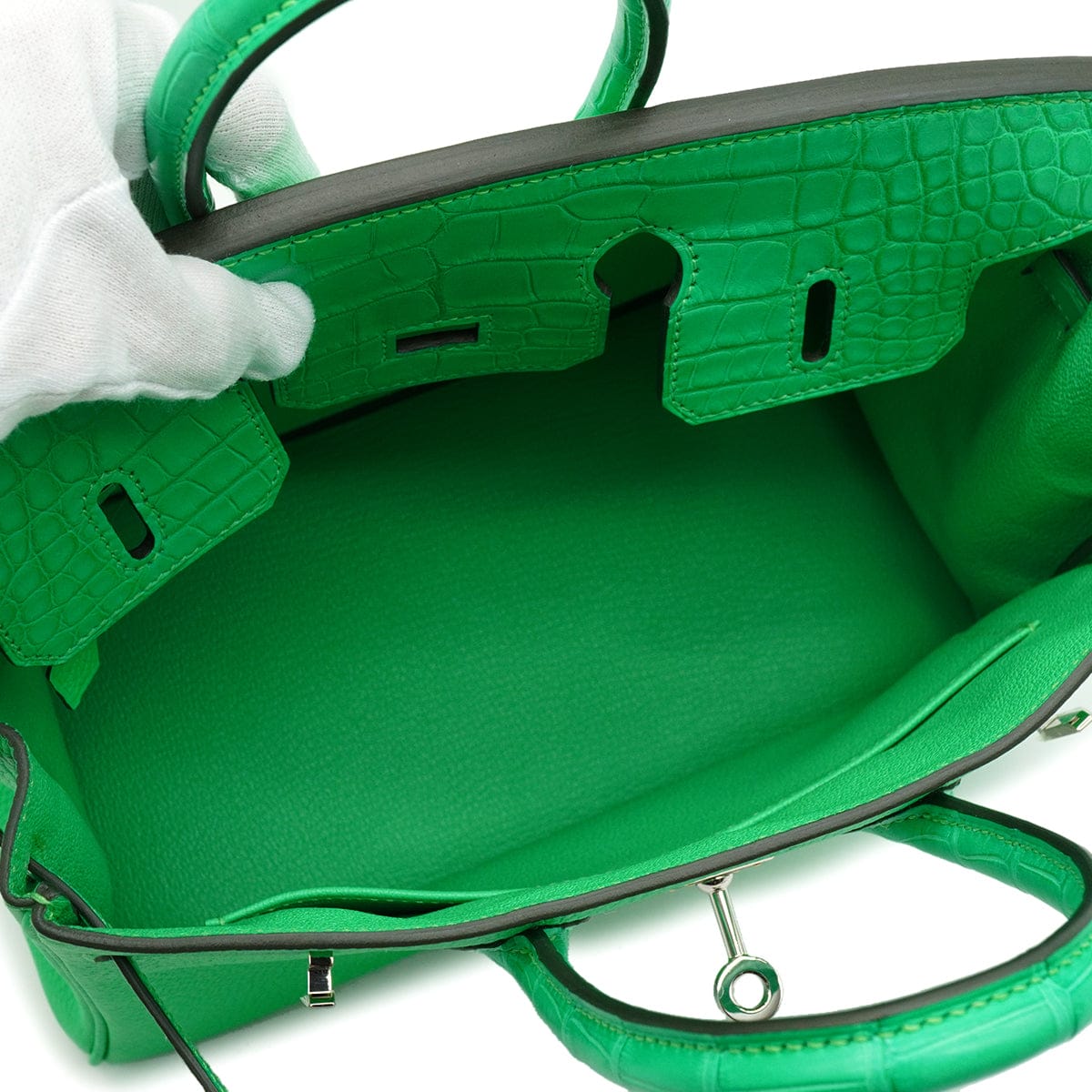 PURPOSE HERMES BIRKIN TOUCH 25 VERT COMICS TOGO ALLIGATOR HAND BAG 2023 B STAMP PALLADIUM HARDWARE 90343413