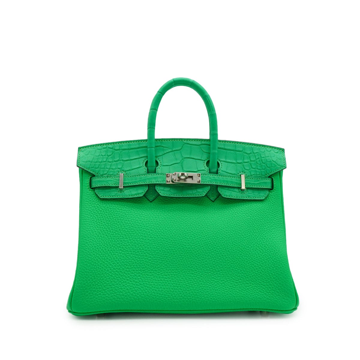 PURPOSE HERMES BIRKIN TOUCH 25 VERT COMICS TOGO ALLIGATOR HAND BAG 2023 B STAMP PALLADIUM HARDWARE 90343413