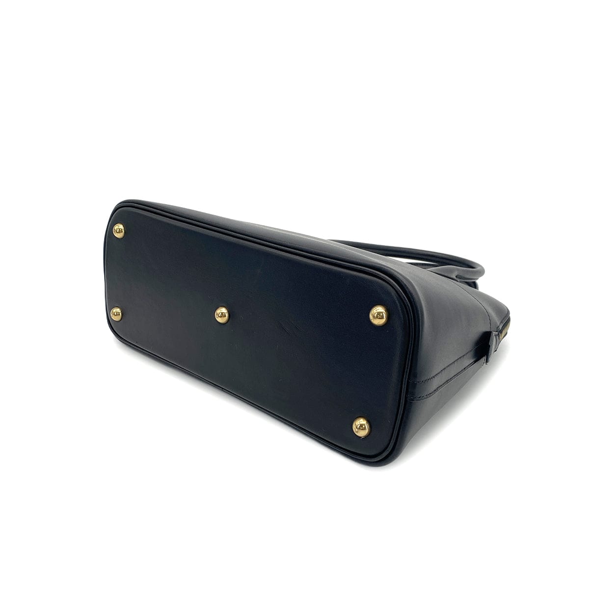 PURPOSE HERMES BOLIDE 31 BLACK BOXCALF HAND SHOULDER BAG 2002 SQUARE F GOLD HARDWARE 90320998