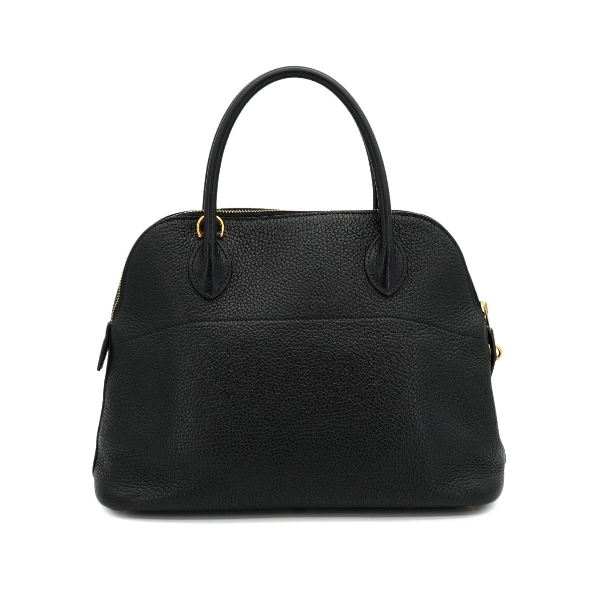 PURPOSE HERMES BOLIDE 31 BLACK TOGO HAND SHOULDER BAG 2004 SQUARE H GOLD HARDWARE 90326836
