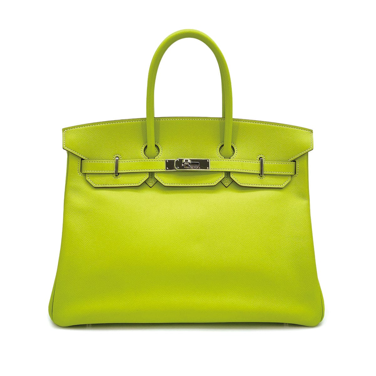 PURPOSE HERMES CANDY BIRKIN 35 KIWI LICHEN EPSOM HAND BAG 2011 SQUARE O PALLADIUM HARDWARE 90311828