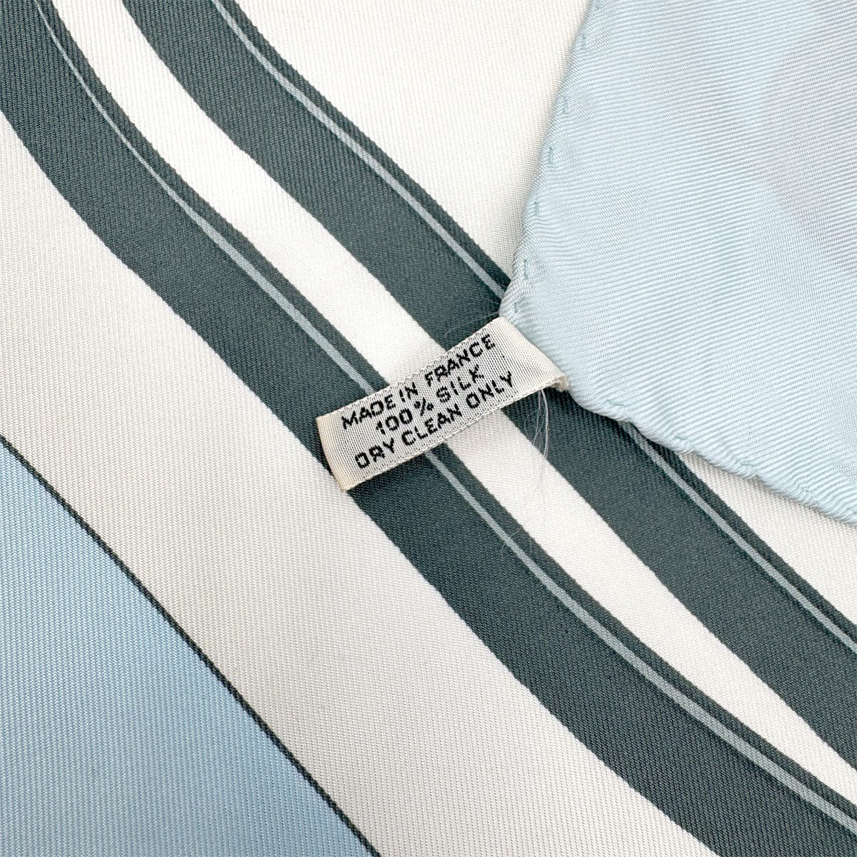 PURPOSE HERMES CARRE 90 BRIDES DE GALA SCARF SILK LIGHT BLUE WHITE 90325371