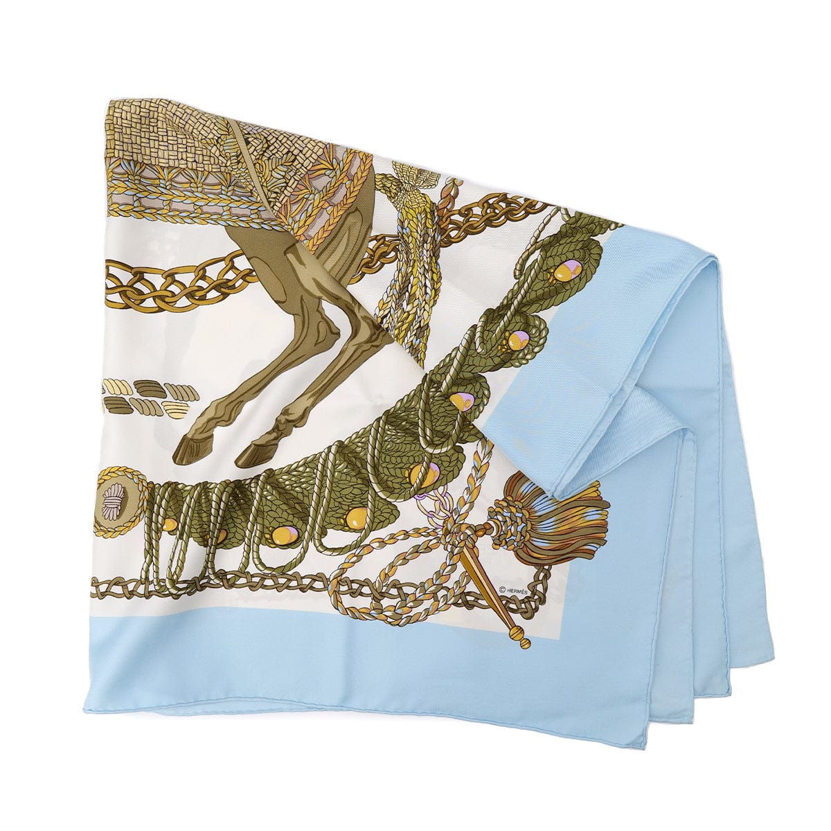 PURPOSE HERMES CARRE 90 SCARF LE TIMBALIER SILK MULTICOLOR 90304191