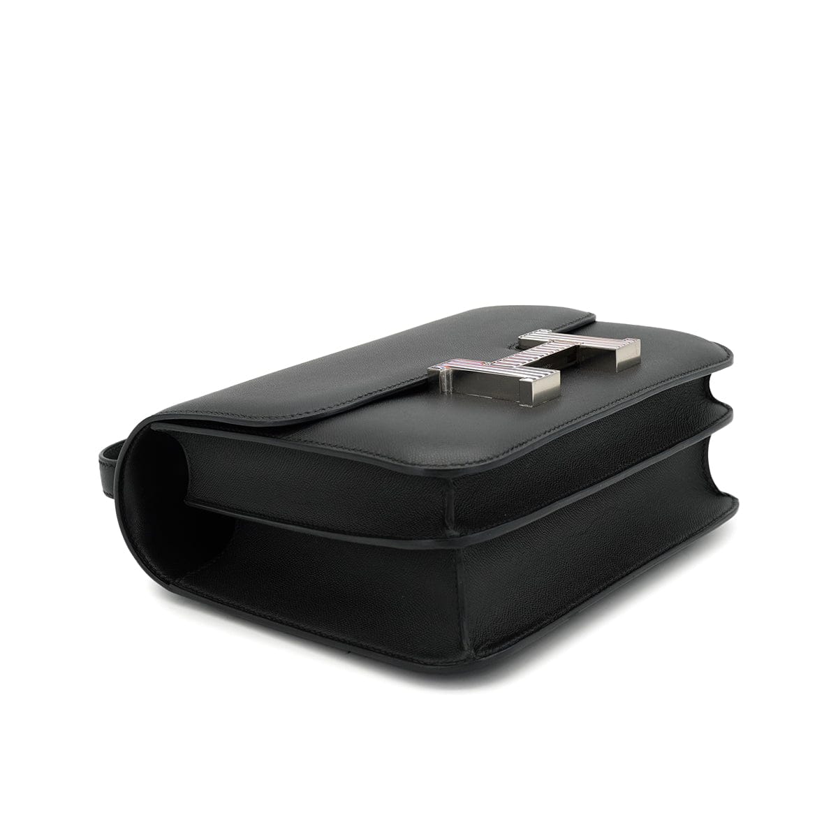 PURPOSE HERMES CONSTANCE3 24 OPTIQUE BLACK VEAU MONSIEUR SHOULDER BAG 2019 D STAMP PALLADIUM HARDWARE 90326730