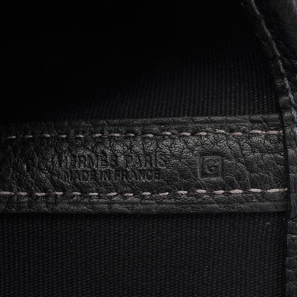 PURPOSE HERMES GARDEN PARTY PM BLACK TOILE OFFICIER HAND SHOULDER BAG 2003 SQUARE G 90326847