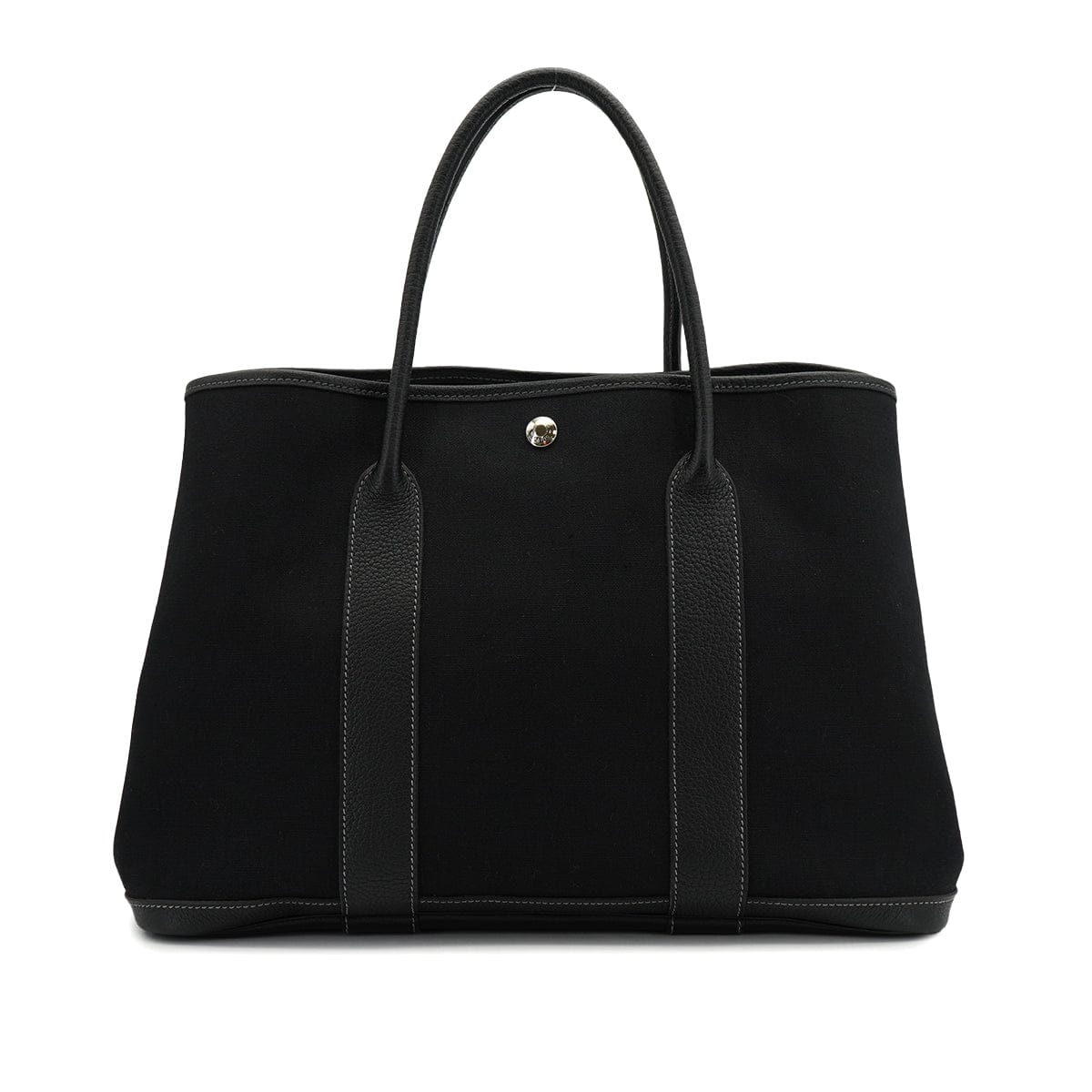 PURPOSE HERMES GARDEN PARTY PM BLACK TOILE OFFICIER HAND SHOULDER BAG 2003 SQUARE G 90326847
